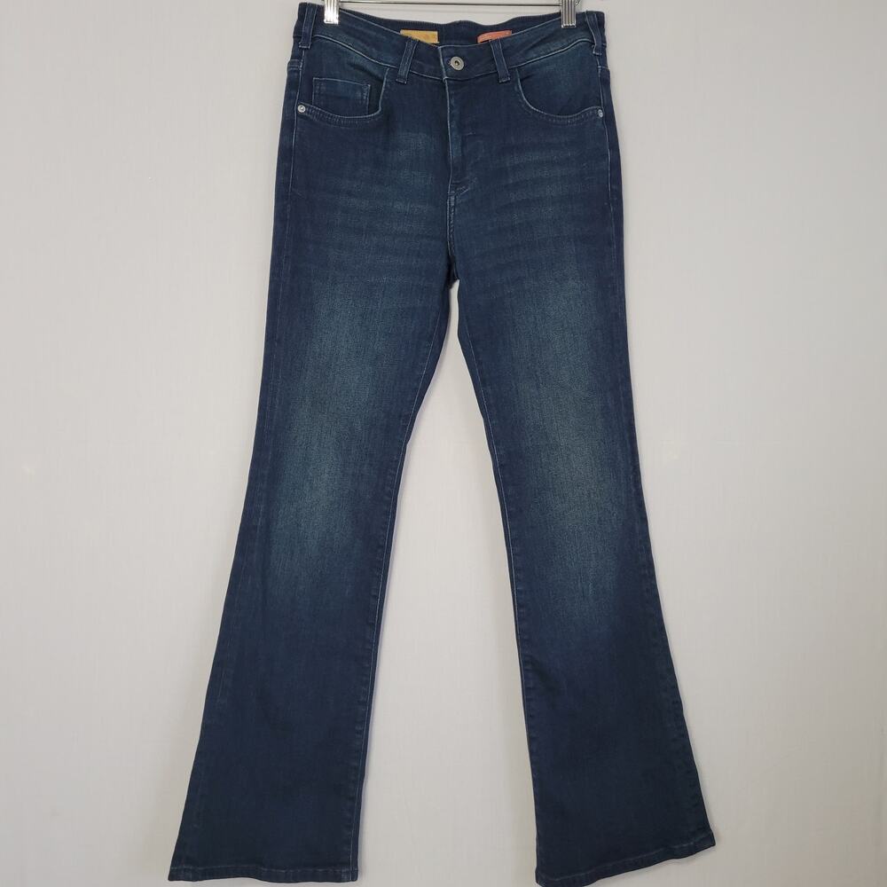 Pilcro The Demilune Boot Bootcut Jeans sz 29 Mid Rise Dark Wash Classic Country